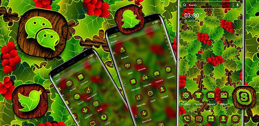 Holly Leaves Launcher Theme screenshot 6