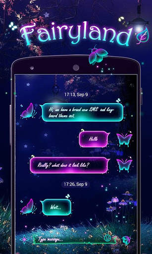 (FREE) GO SMS FAIRYLAND THEME screenshot 1