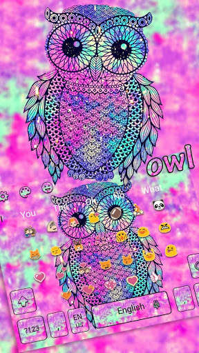 Galaxy owl Live wallpaper theme स्क्रीनशॉट 3