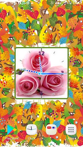 Flowers Clock Live wallpaper screenshot 3