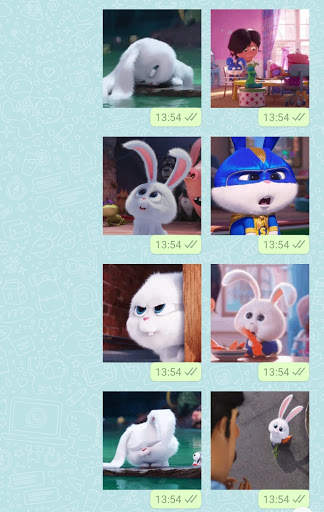 Snowball Rabbit Animated stickers for Whatsapp screenshot 4
