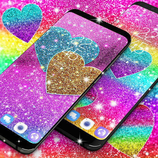 Multi color glitter wallpaper screenshot 2
