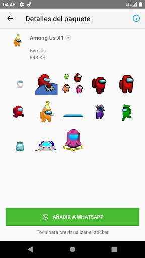 Sticker de AmongUs con movimiento para WhatsApp screenshot 5