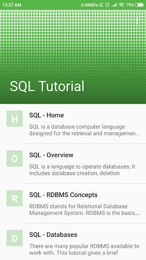 SQL Tutorial screenshot 1