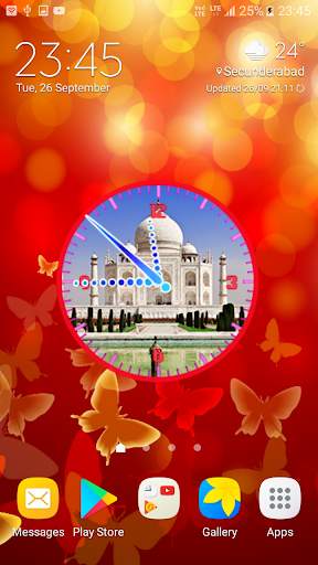 Tajmahal Clock Live Wallpaper screenshot 4
