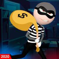Tiny stickman thief crime simulator 2019 logo
