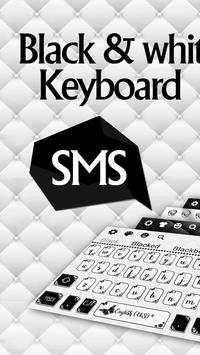 SMS Black White Keyboard screenshot 1