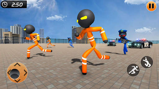 Stickman City Driving Prisoner Bus Transport game screenshot 2