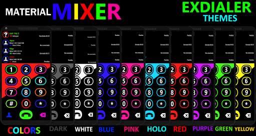 THEME EXDIALER MIXER YELLOW screenshot 2