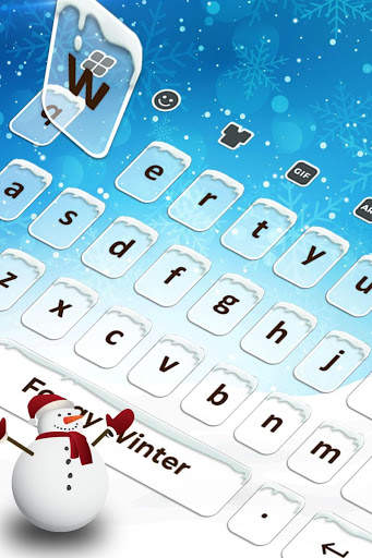 Foggy winter animated keyboard screenshot 2