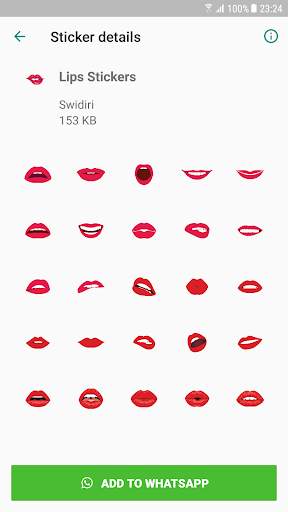 Lips Stickers - WAStickerApps screenshot 5