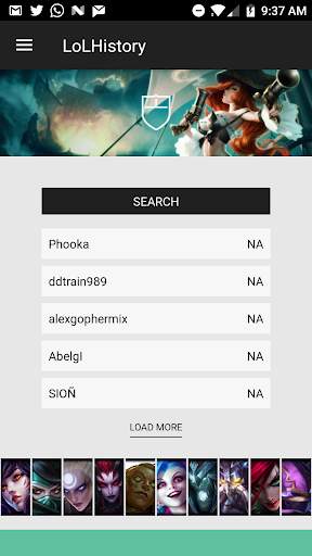 Matches for League of Legends screenshot 1