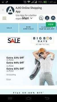 AJIO Myntra NNNOW Shopclues apps (245kb) screenshot 2