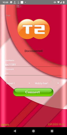 T2 VPN screenshot 2