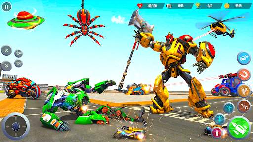 Flying Tiger Robot Car Games स्क्रीनशॉट 3