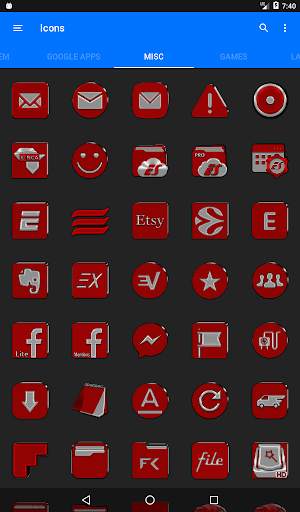 Red Icon Pack 15 تصوير الشاشة