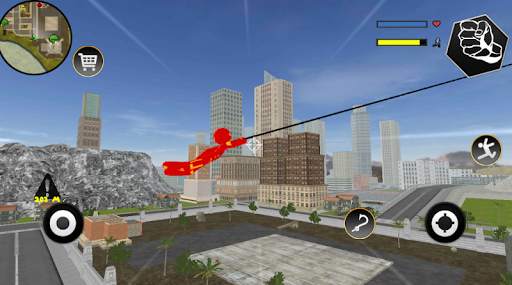 IRON Stickman Rope Hero Fighting Miami Gangstar screenshot 2