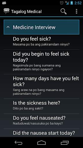 Tagalog Medical Phrases - Works offline screenshot 2