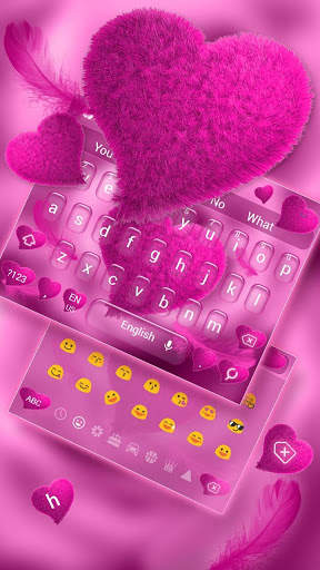Plush Pink Heart Keyboard screenshot 3