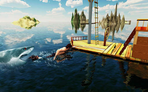 Angry Whale Shark Hunter - Raft Survival Mission screenshot 2