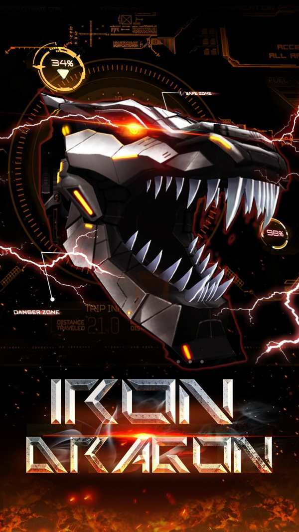 3D Iron Dragon Theme स्क्रीनशॉट 1