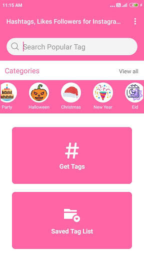 Hashtags for Likes, Followers 2021 screenshot 1