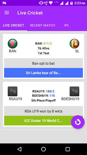 Live Cricket Score - Live Cricket screenshot 1
