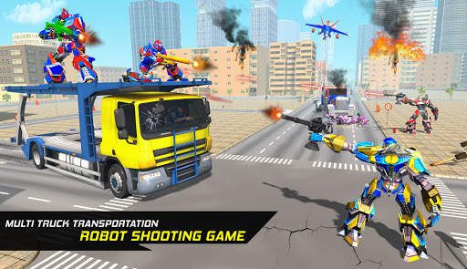 Car Robot Transport Truck Driving Games 2020 screenshot 3