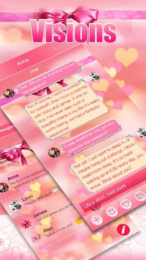 Pink Bowknot Keyboard Theme screenshot 4