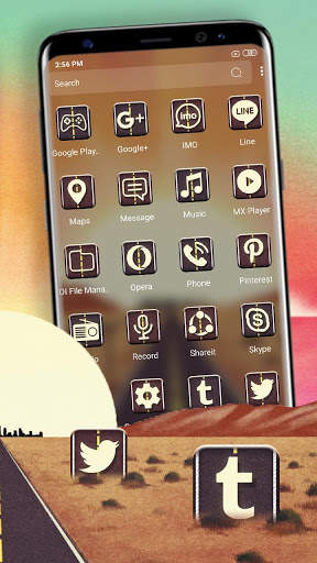 Desert Sunrise Road Launcher Theme screenshot 2