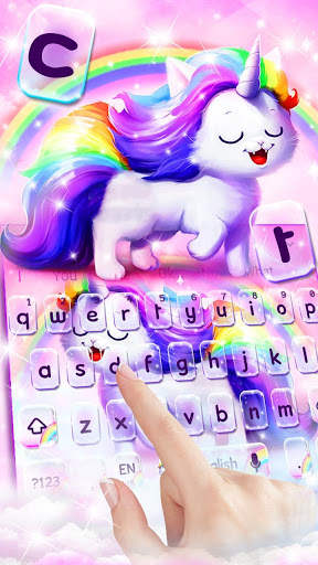 Unicorn Rainbow Cat Keyboard screenshot 1