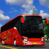bus kota di jalur perkotaan parkir logo