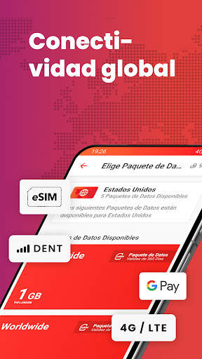 DENT: datos mundiales eSIM screenshot 2