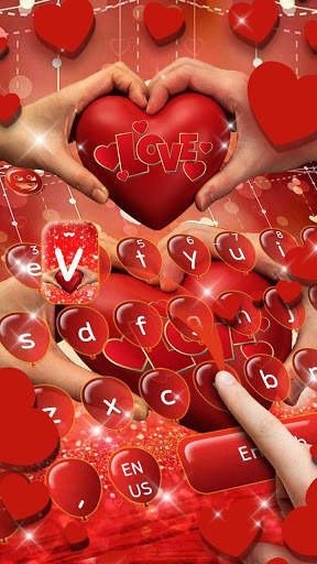 Romantic Love Heart Keyboard screenshot 2