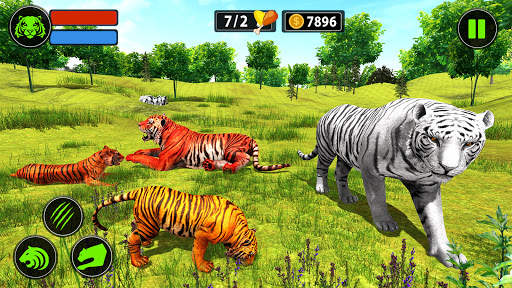 Wild Tiger Family Simulator - Tiger Games screenshot 3