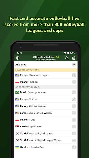 Volleyball 24 - live scores screenshot 1