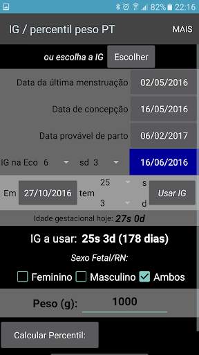 Calculadora IG e percentil screenshot 5