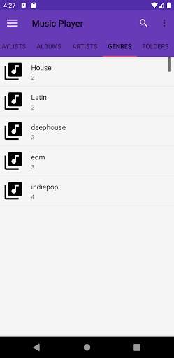 Music player screenshot 2