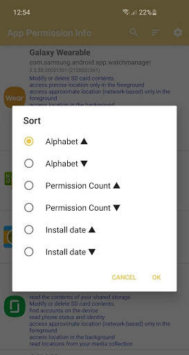 App Permission Info screenshot 2