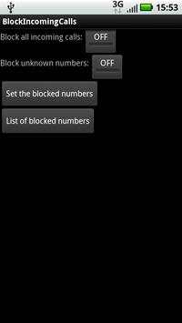 Block incoming calls screenshot 1