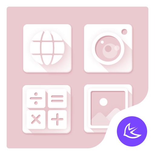 ikon Classic Pink APUS Launcher theme