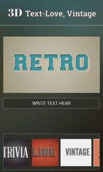 3D Text - Love, Vintage screenshot 7