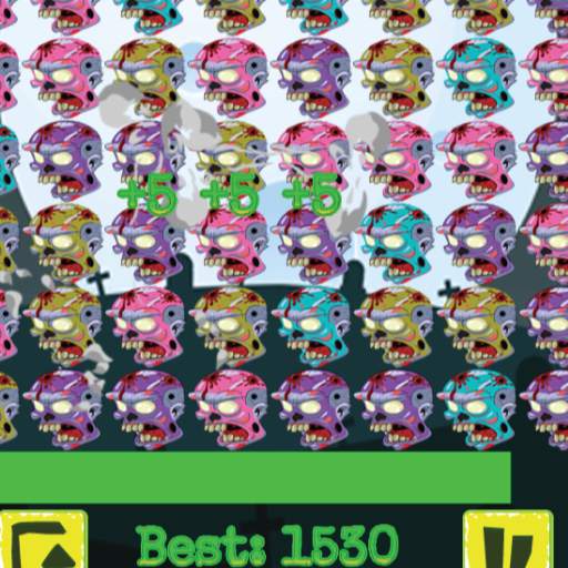 Zombie Crush 3-zombie heads match game screenshot 2