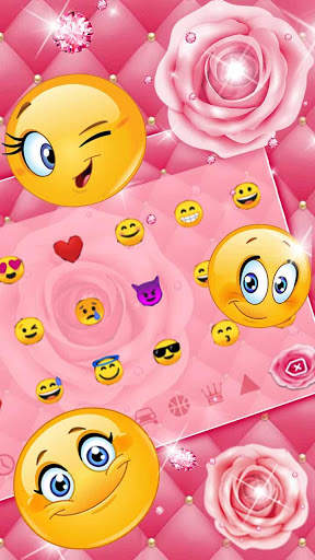 Pink Rose Diamond Keyboard screenshot 3