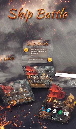 Ship Battle Animated Keyboard  screenshot 1