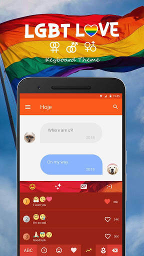 Keyboard Theme for LGBT Love screenshot 3