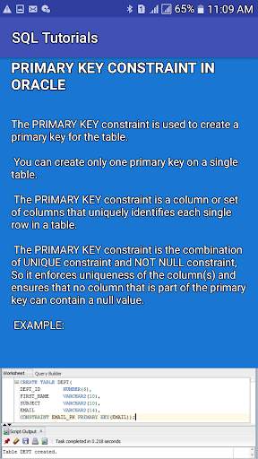 SQL Tutorials screenshot 5