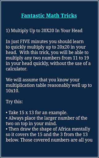 Math Tricks 12 تصوير الشاشة