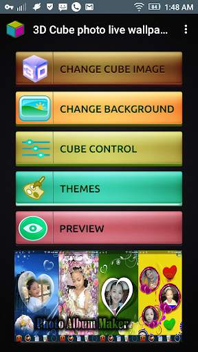 3D Cube Photo Live Wallpaper, 3d Cube Background screenshot 1