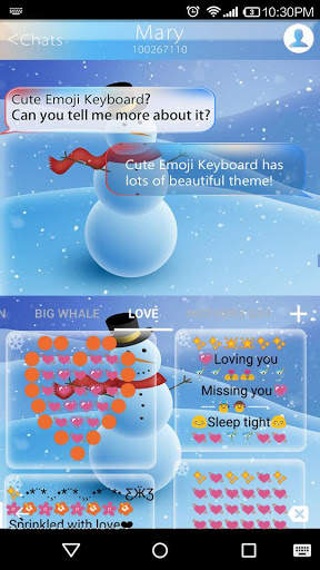 Snowman Emoji Keyboard Live Wallpaper screenshot 6